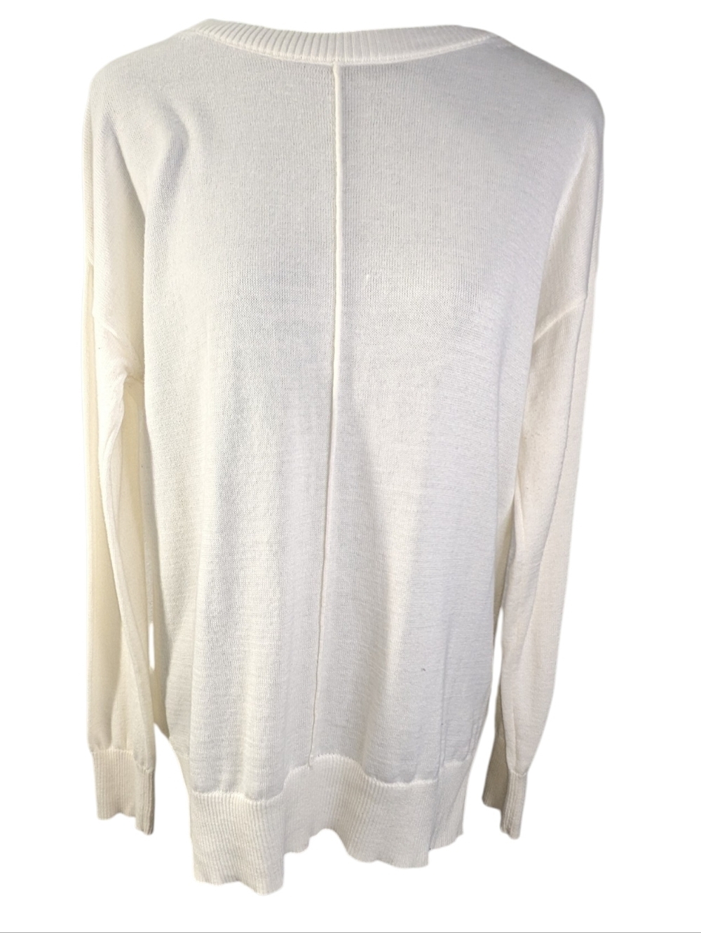 Banana Republic Factory Off-White Crewneck Sweater Tunic Flaw